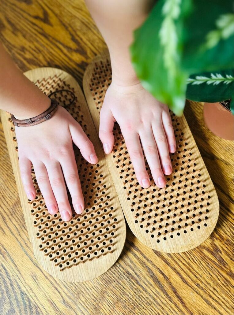 Copper Sadhu board – Solid OAK – Nagelbrett. Nail board. Best Yoga Gifts Lotus