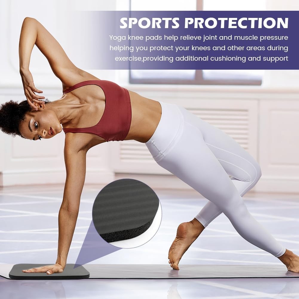 Thick Non-Slip Yoga Knee Pad for Pilates and Planks – Comfortable Foam Support