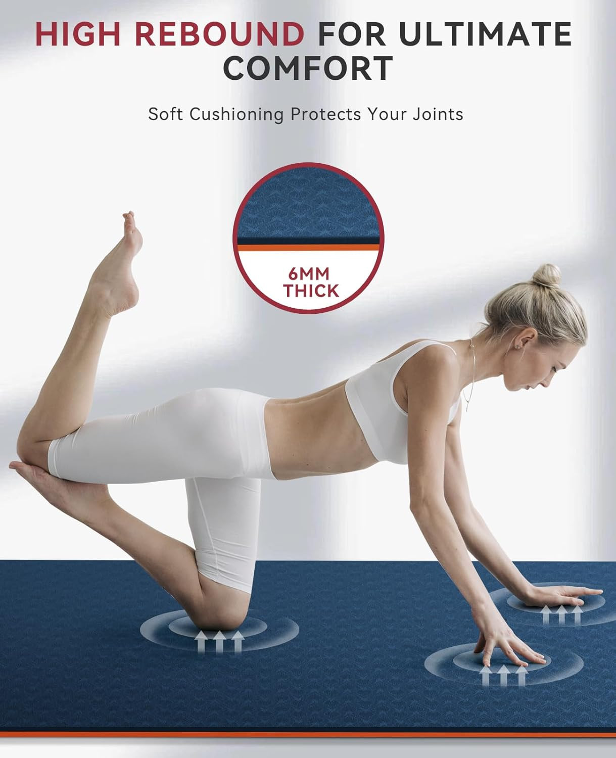 Large Yoga Mat – 72&Prime;X36&Prime;X6Mm (1/4 Inch), Extra Wide Non-Slip Exercise Mat for Ho