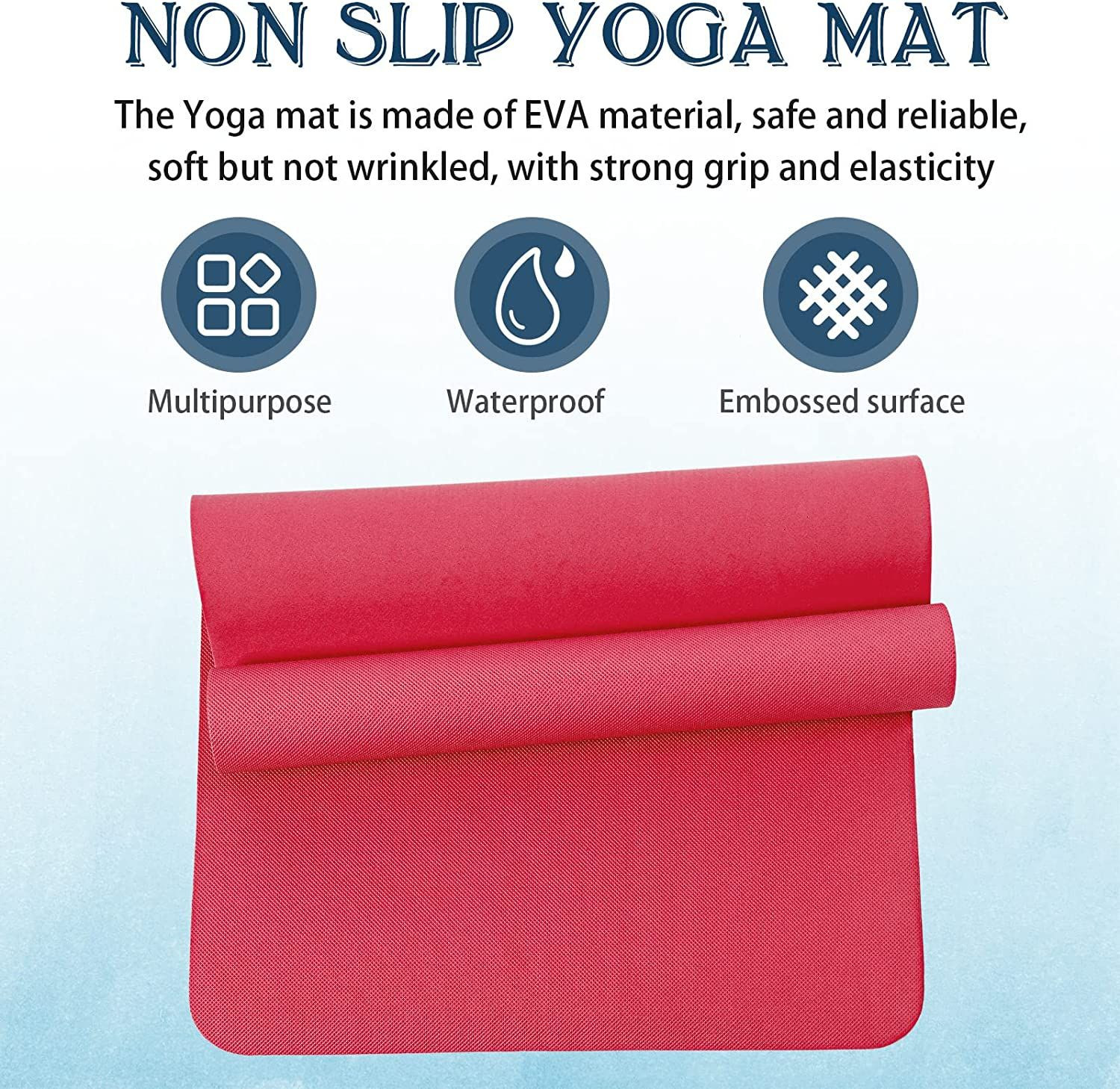 10 Pack Yoga Mats Bulk, 68&Prime; x 24&Prime; x 4mm Thick for Kids Multicolor