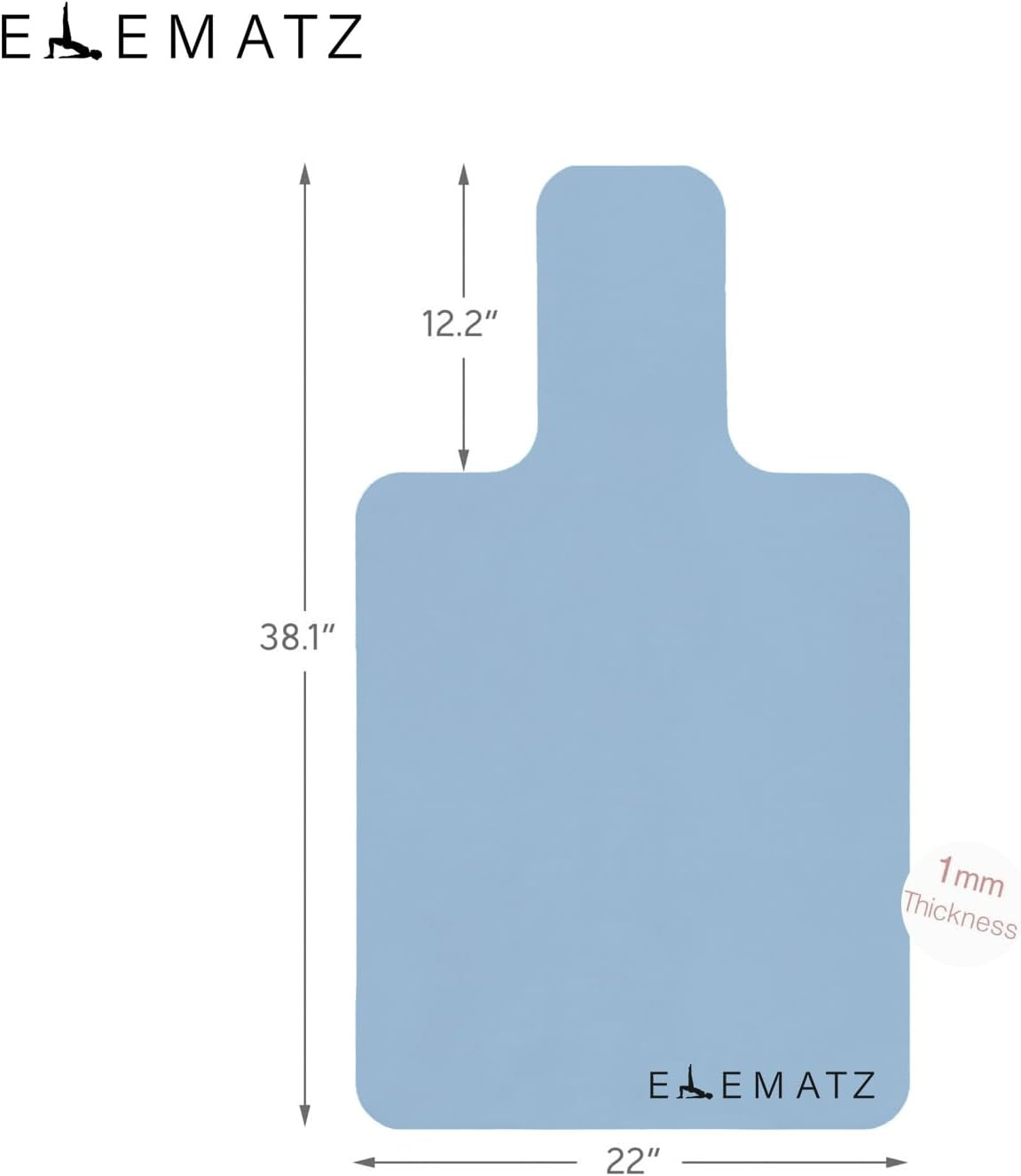Premium Pilates Reformer Mat – Washable Suede & Rubber, Non-Slip Cover