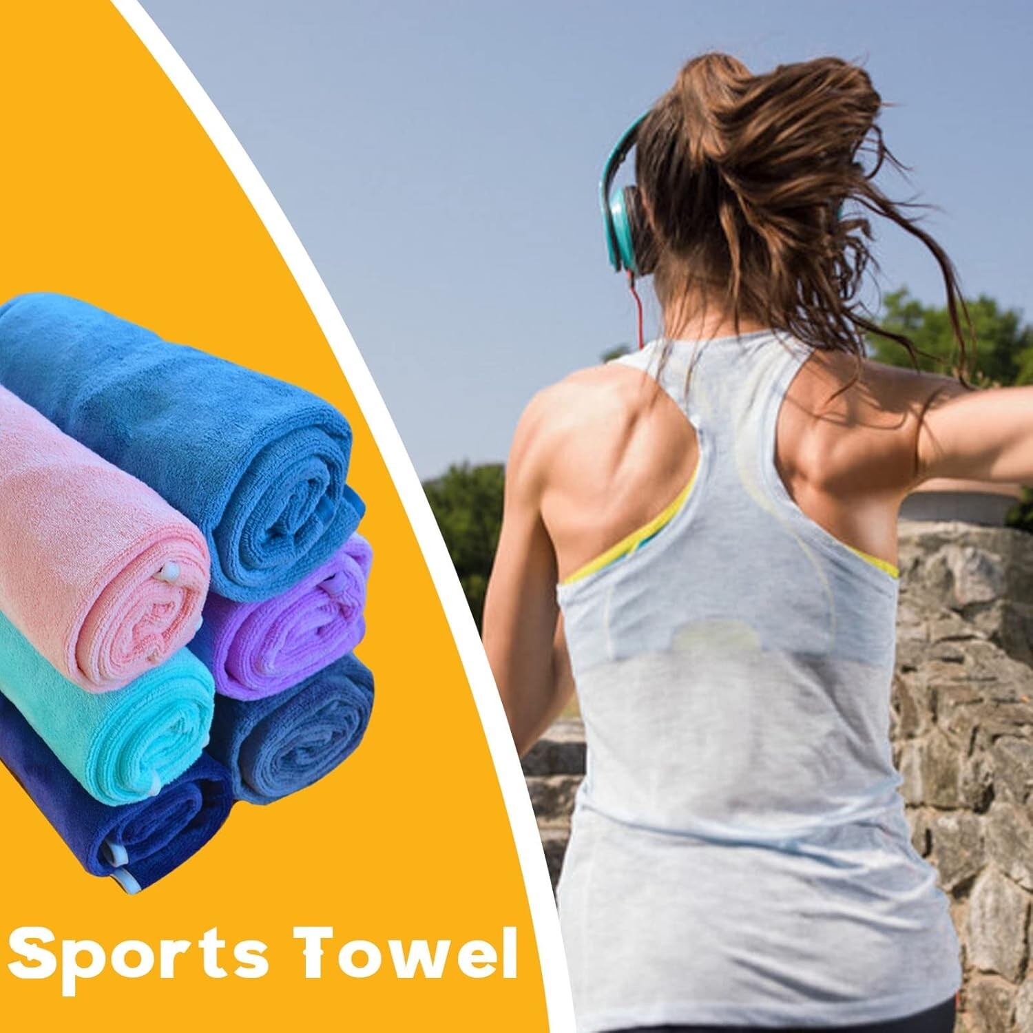 Gym Towels, 3 Pack (15&Prime;x31&Prime;), Soft Quick-Drying for Fitness, Sports, Workout
