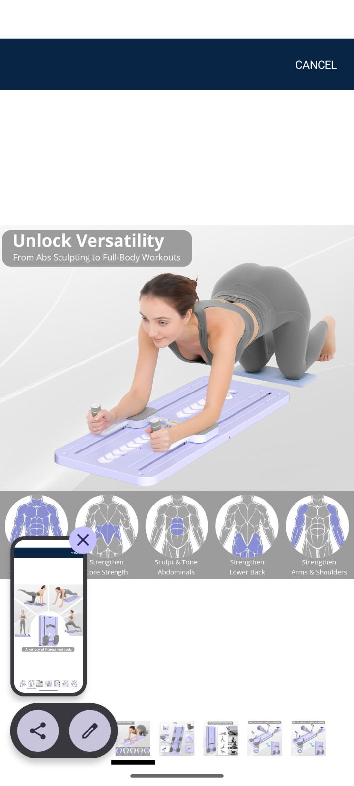 JANUA Pilates Board – 2024 Pilates Reformer Set, Multi-Purpose Foldable Pilates