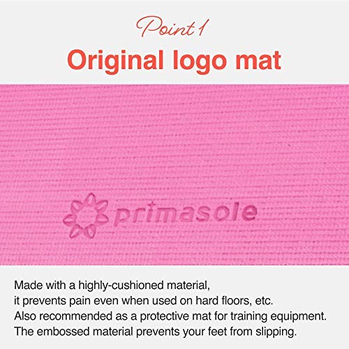 Yoga Mat with Carry Strap for Yoga Pilates Fitness 1/3 inch (8 mm) Azalea Pink