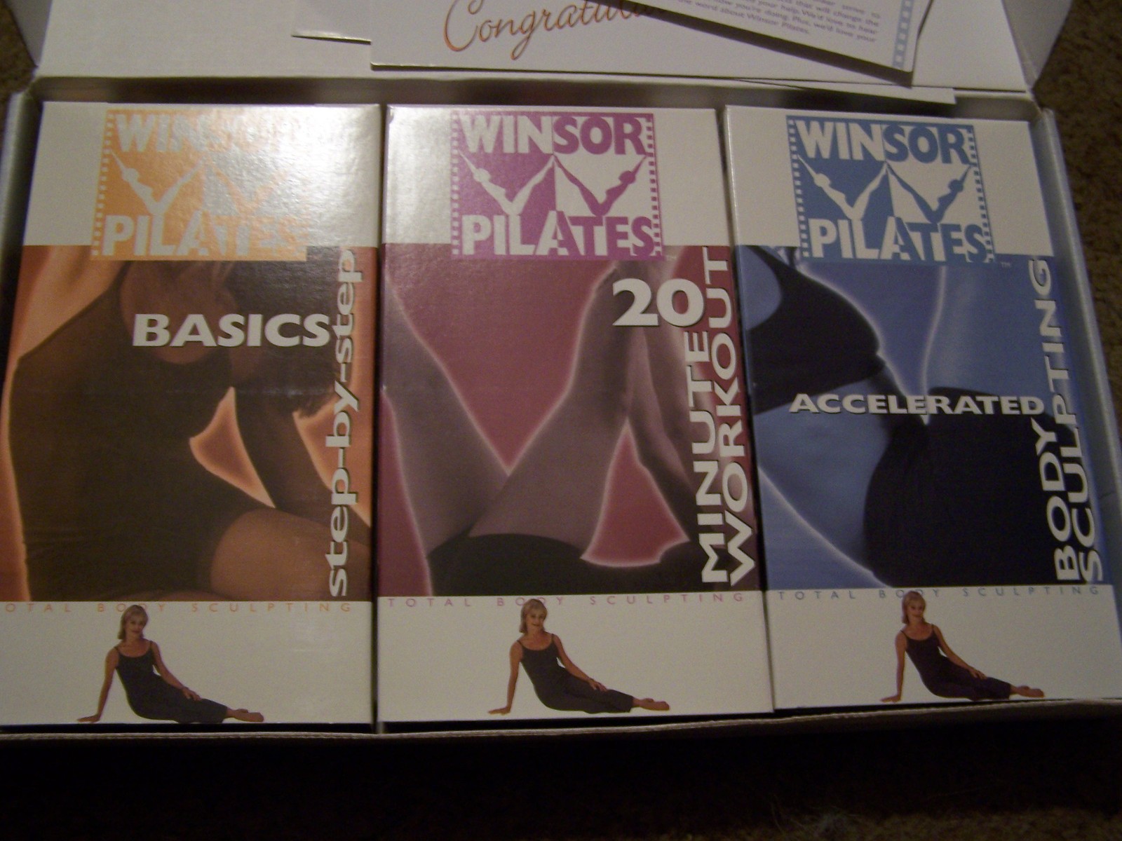 WINSOR PILATES VHS SET OF 3 BASICS 20 MINUTE ACCELERATED BODY SCULPTING