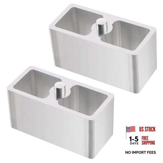 2 inch Universal Leaf Spring Lowering Block, 2 Pack Aluminum 2 inch Lower Block