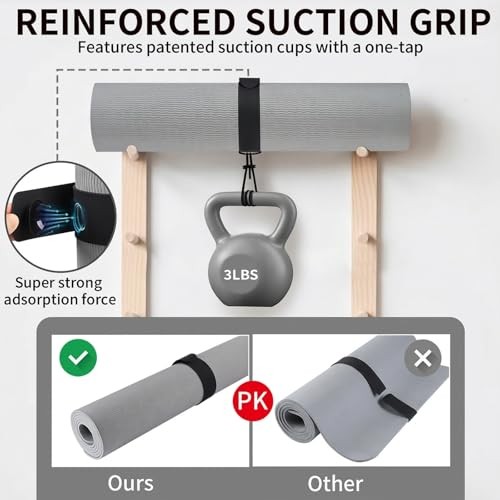 Yoga Mat Carrier Strap, Adjustable Thick Straps Sling for Slap Band Black