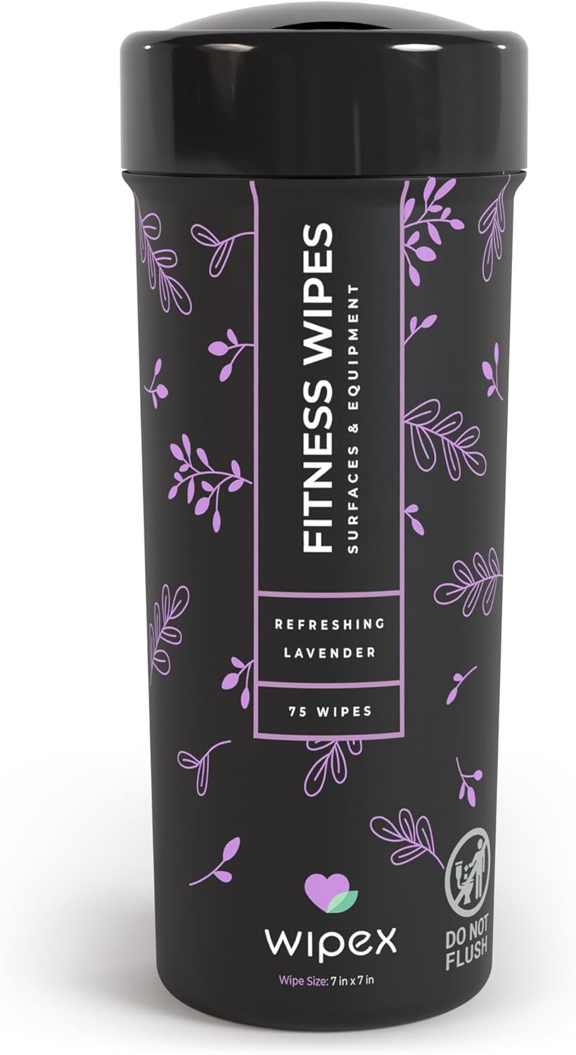 Yoga Mat Cleaner & Fitness Wipes – Natural Lavender & Vinegar Gym Equipment Clea