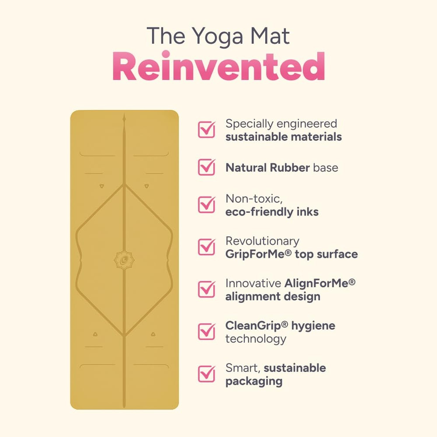LIFORME Original Yoga Mat & Ultimate Everyday Yoga Mat Cleaner- Bundle Pack R