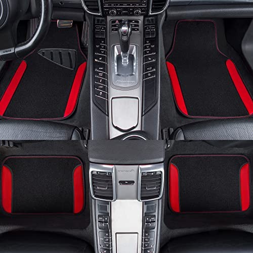 CAR PASS Waterproof Universal Fit Faux Leather Car Mats – Anti-Slip Backing for