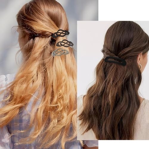French Flat Barrette Clips – Lightweight Plastic – 5 Pieces