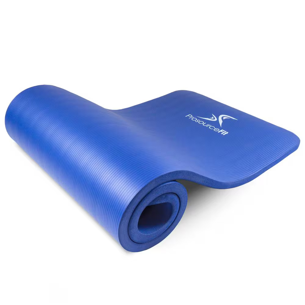 All Purpose Blue 71 In. L X 24 In. W X 1 In. T Extra Thick Yoga and Pilates Exer