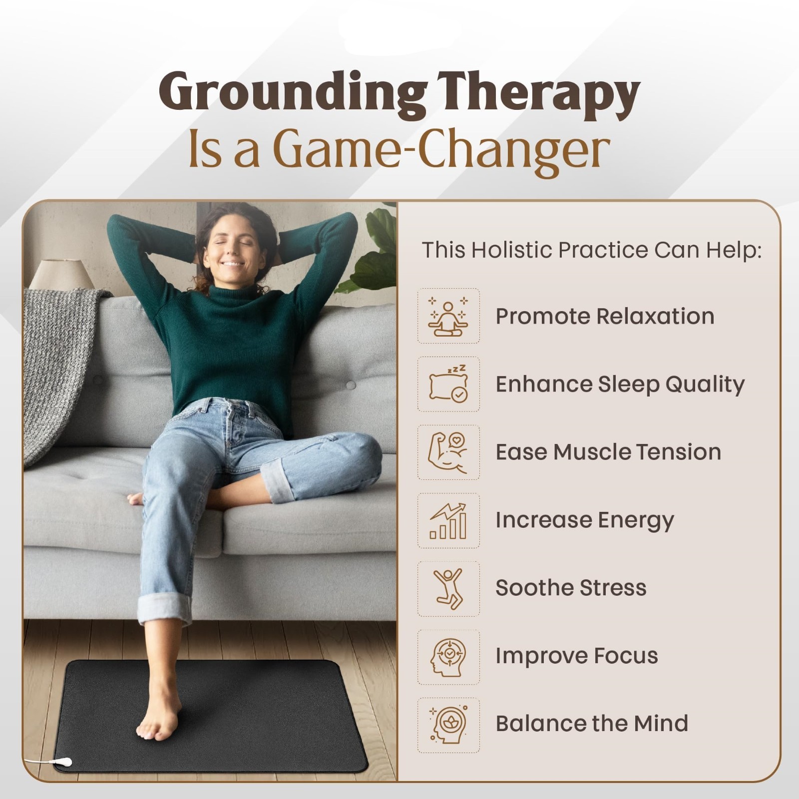 Earthing Grounding Mat – Boost Circulation, Speed Recovery & Ease Chronic Pain