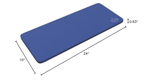 Yoga Knee Pad 15mm Extra Thick 24×10 Inches NBR Foam Cushion for Floor Exercise