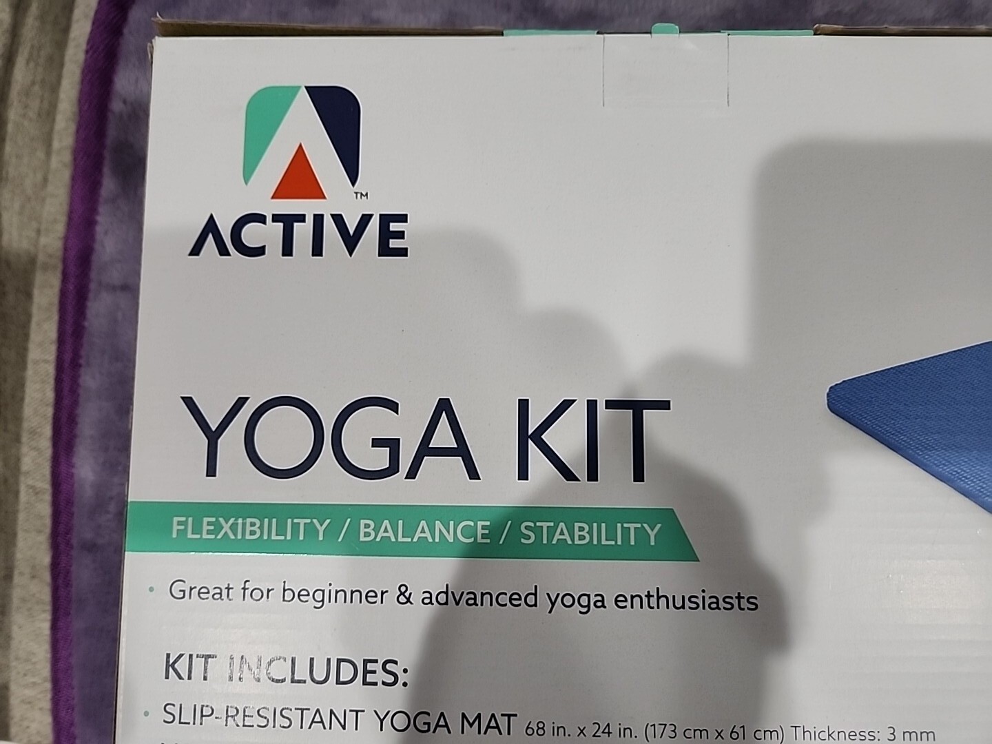 NEW ACTIVE Yoga Kit Includes Slip Resistant Yoga Mat, Yoga Block and Yoga Strap