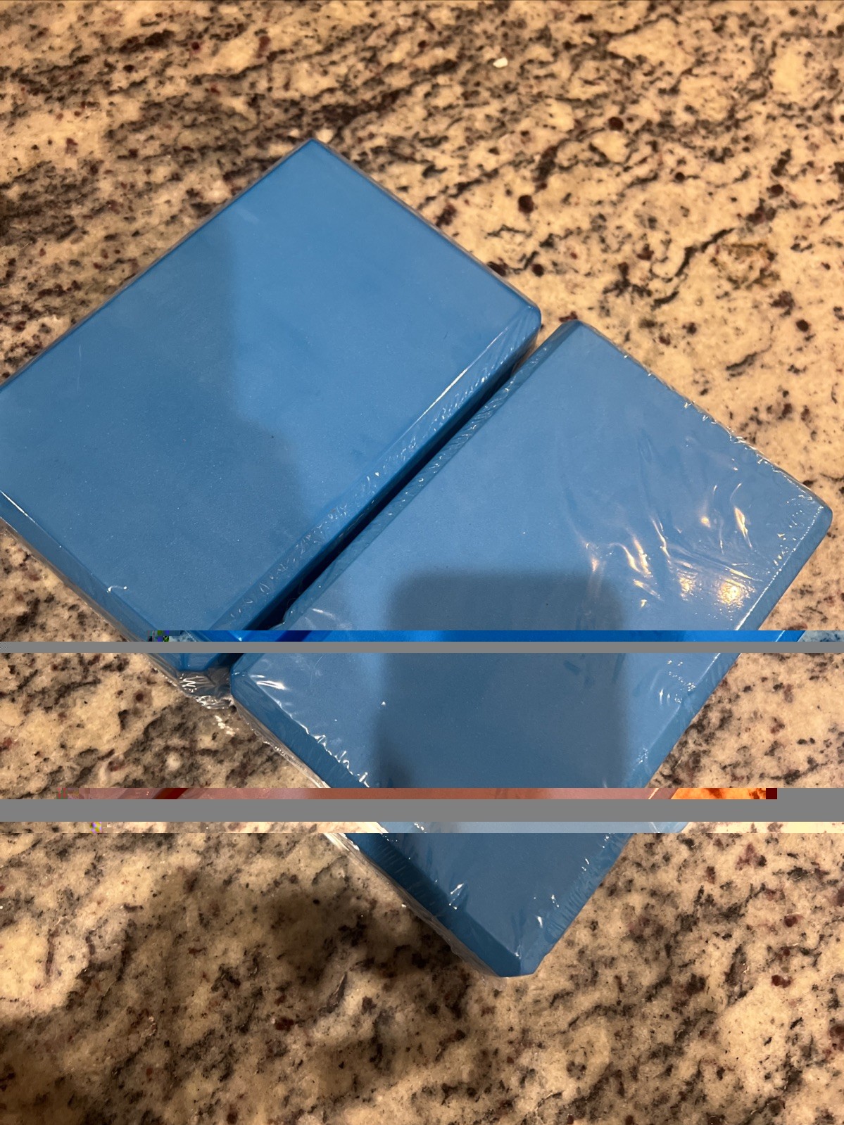 2 New Yoga Blocks, Blue, Generic Brand