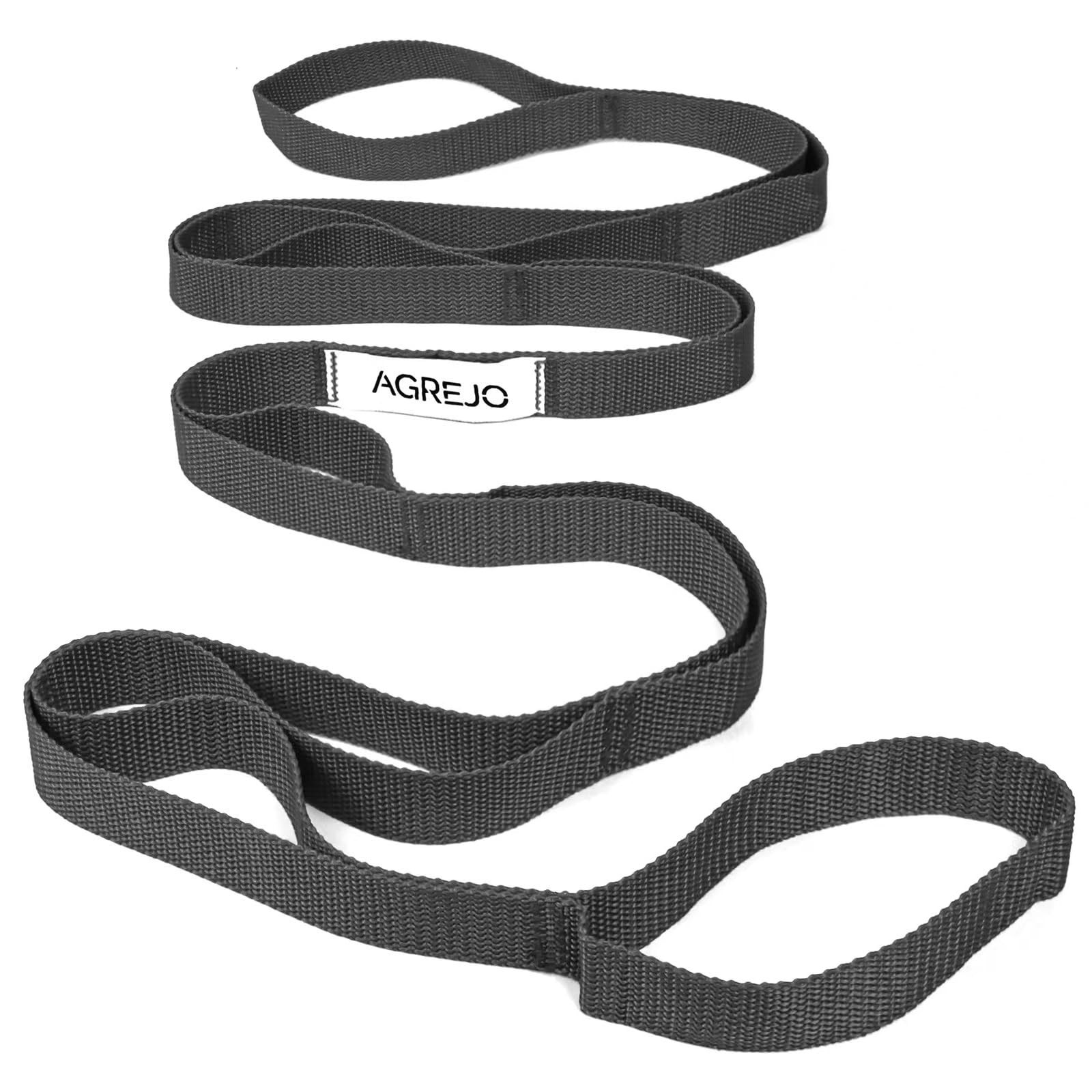 Stretching Strap Yoga Physical Therapy for Home Workout, 1-Pack Black