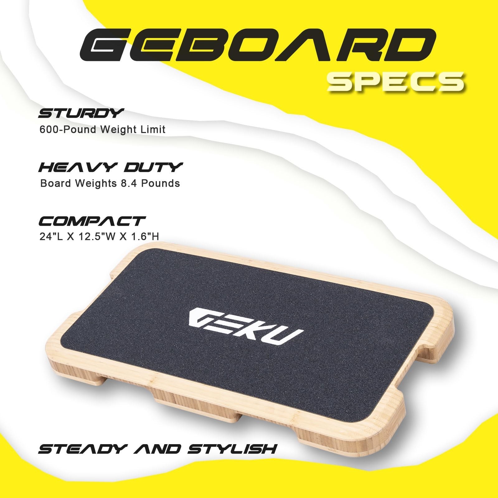 Resistance Band Workout Footplate – Wood Exercise Platform with Non-Slip Surf…