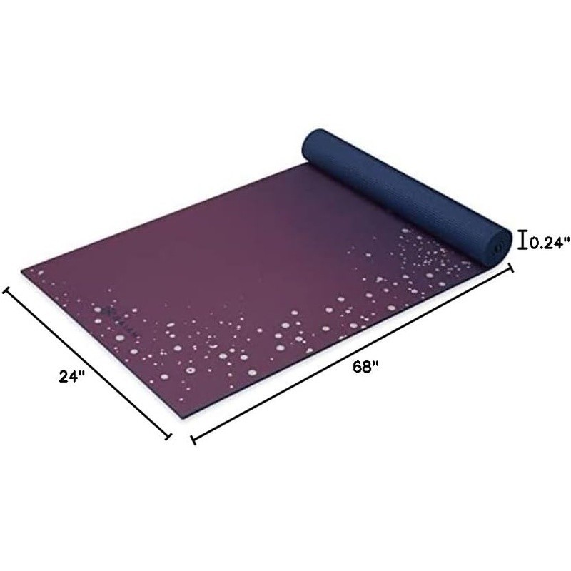 Yoga Mat Non Slip Exercise & Fitness Mat Floor Workouts 68&Prime;L x 24&Prime;W x 6mm Thick