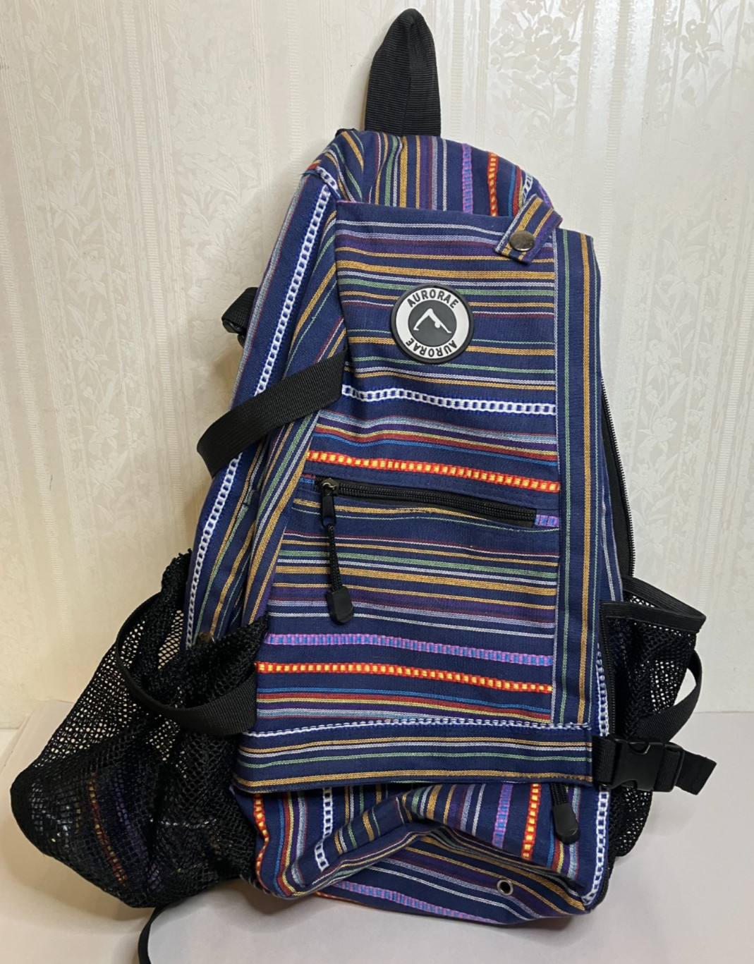Aurorae Yoga Sling Backpack Crossbody Bag Bohemian Hippie Style Colorful Storage