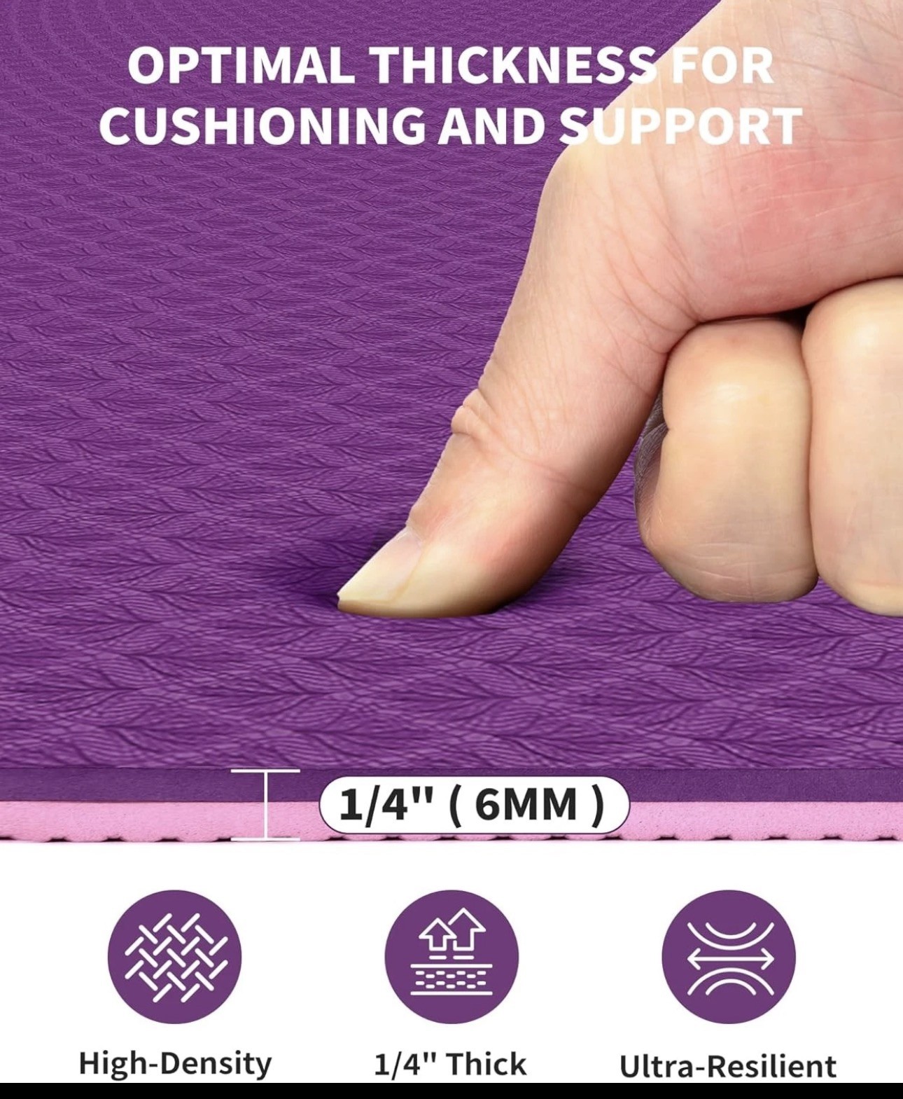 CAMBIVO Large Yoga Mat (6&rsquo;x 4&prime;), Extra Wide Workout