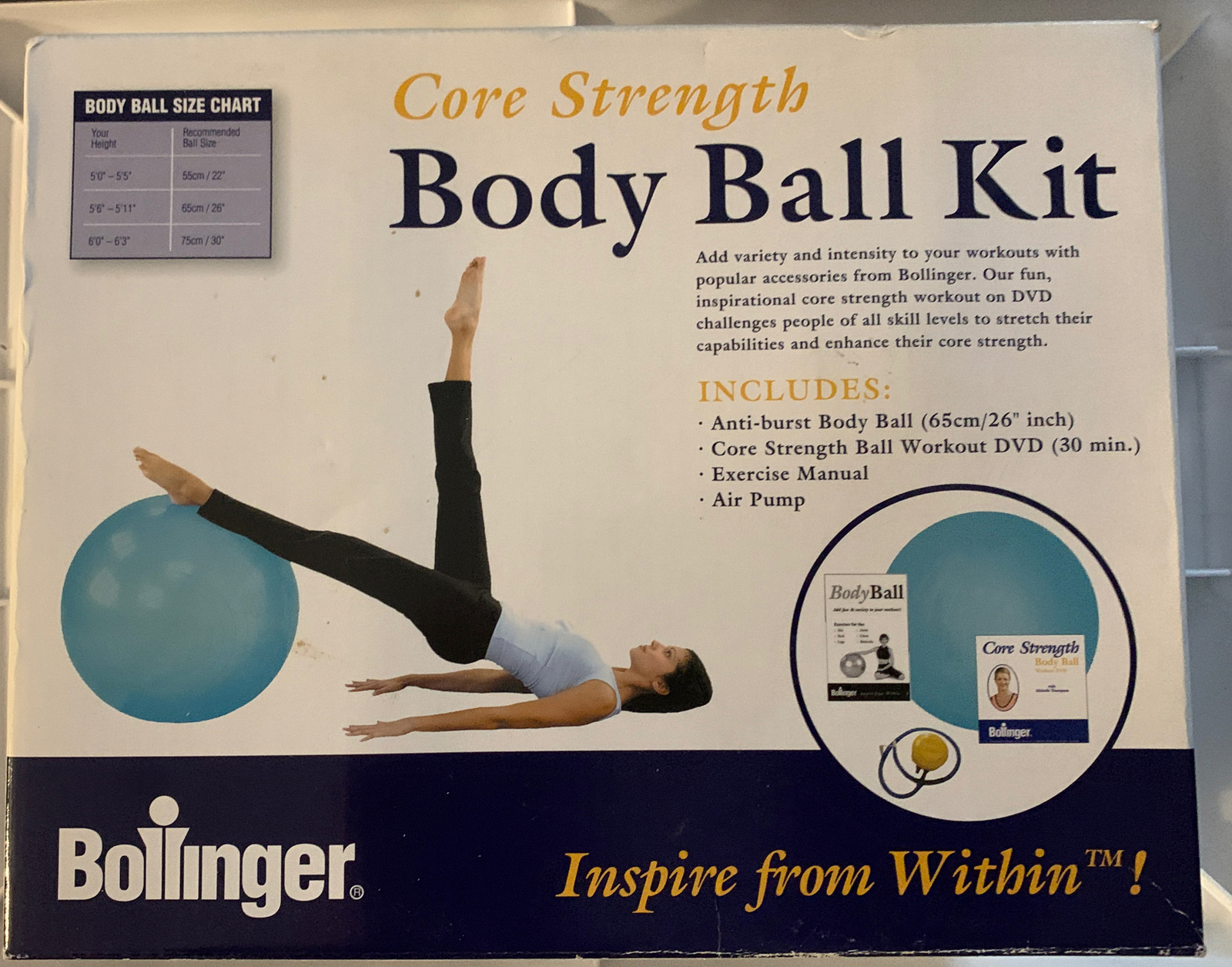 Bollinger Core Strength Body Ball Kit New Original Box