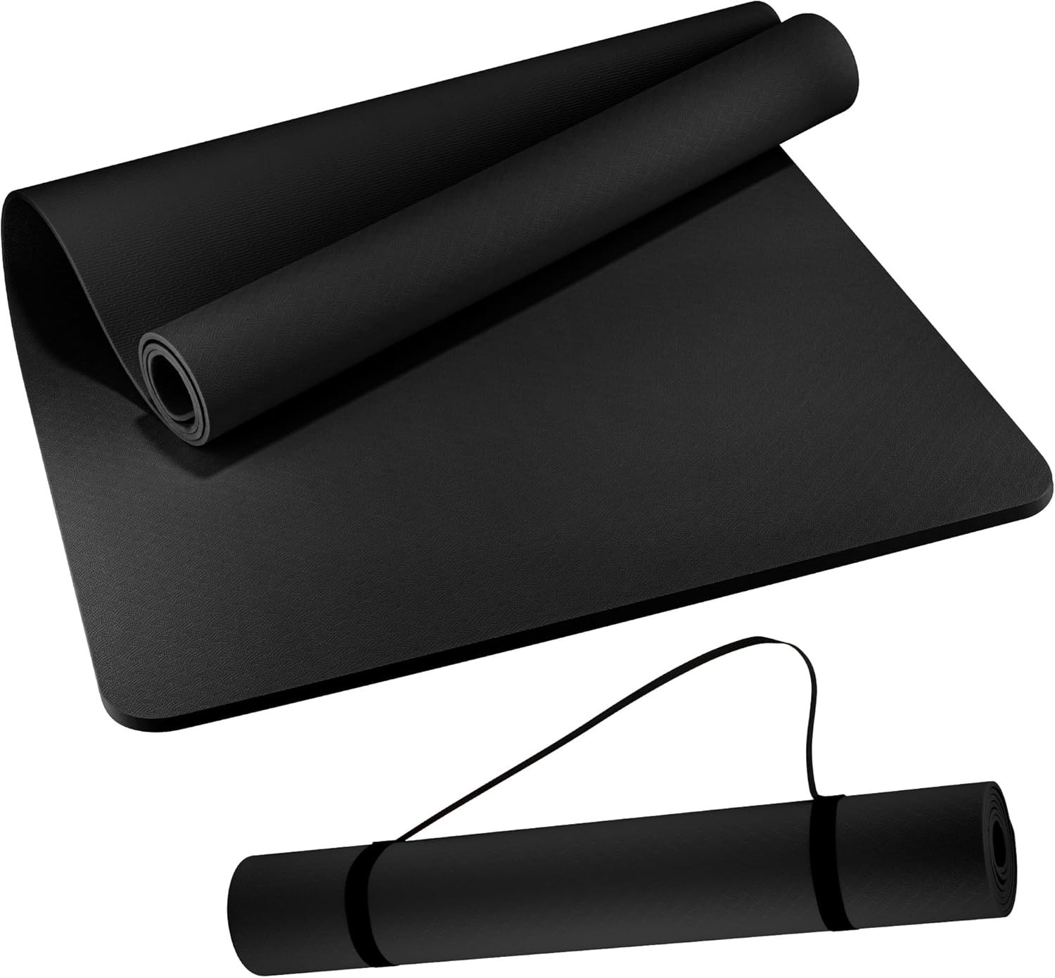 Esterilla de yoga extra ancha para mujeres y hombres (72&Prime; x 32&Prime; x 6mm) de TPE