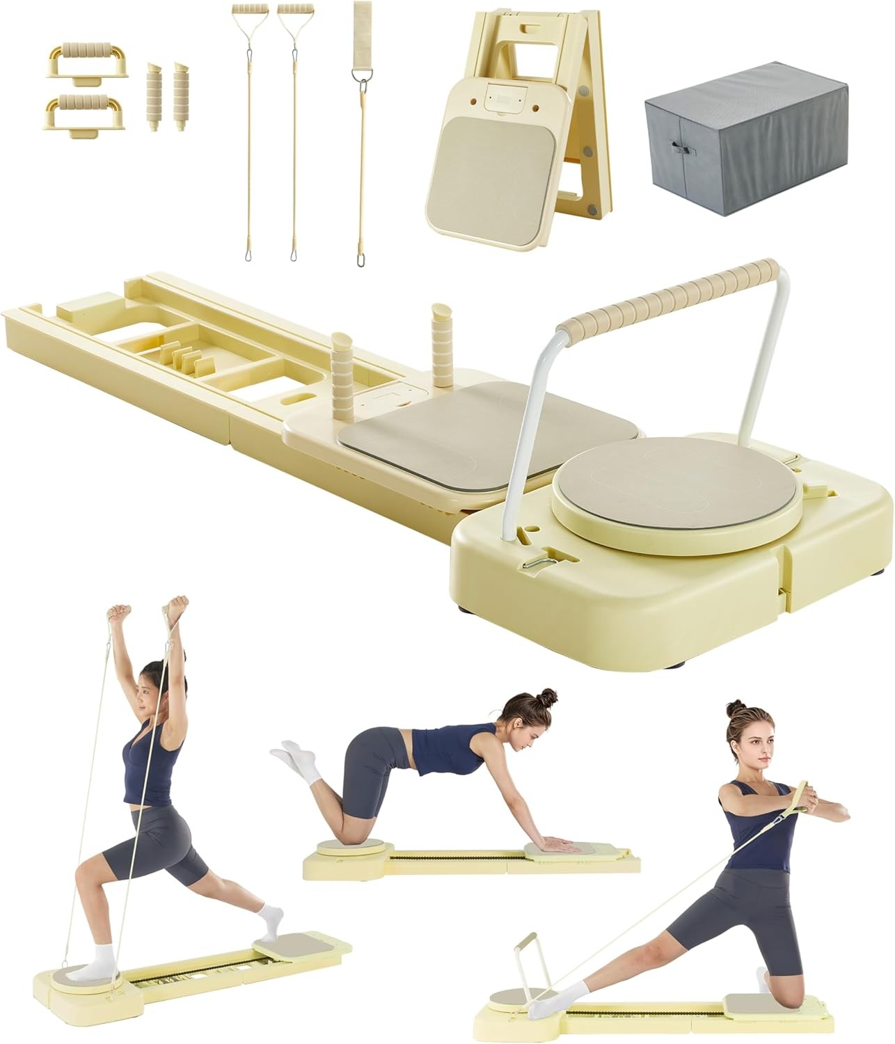 Portable Foldable Pilates Reformer 2026 9-in-1 Travel Board