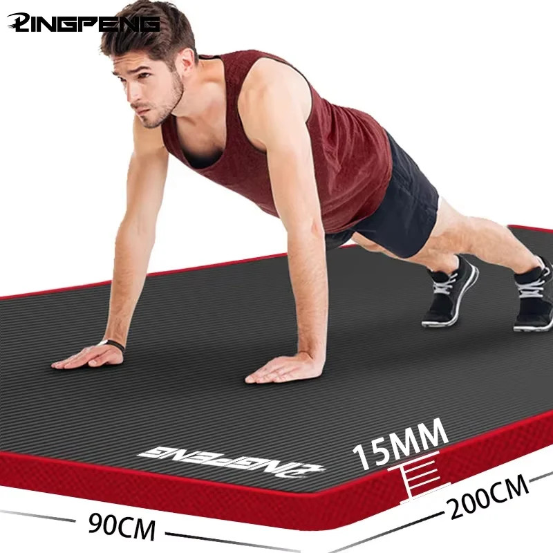 15Mm NBR Yoga Mat anti Slip Thickened Style for Beginners, Home Yoga Mat for Spo