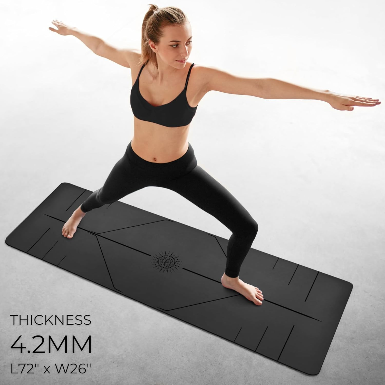 . Ultra-Grip Pro Yoga Mat – EXTREME Non-Slip Performance – Dry & Wet Grip – Alig