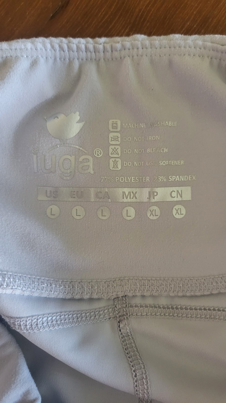 IUGA Women&rsquo;s Yoga Pants, Grey, Size L, 3 Pockets, Soft Polyester Spandex