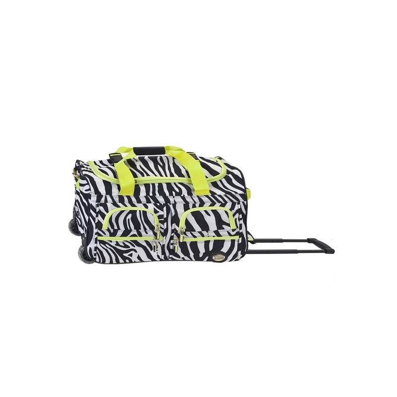 22 Inch Rolling Duffel Bag Soft-Sided Travel Bag W/ Wheels Heavy Duty Zipper