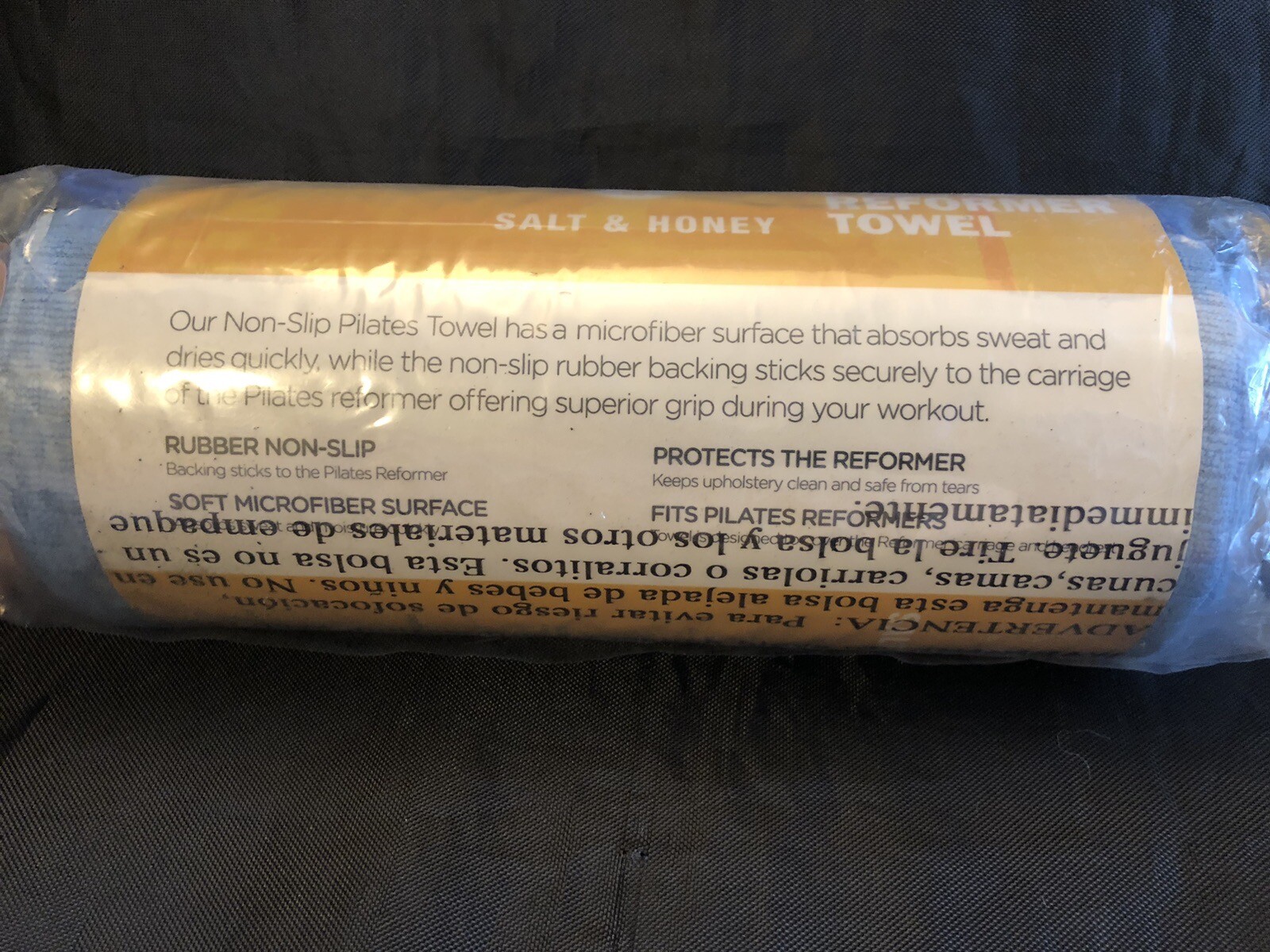 NEW Salt & Honey Non-Slip Pilates Reformer Workout Towel and Mat – Blue