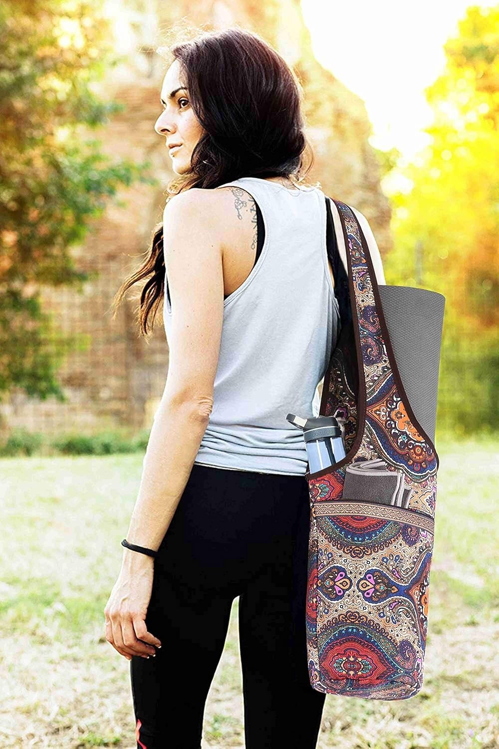 Yoga Mat Bag Yoga Bags with Large Size Pocket and Zipper Pocket, Fit Most Siz…