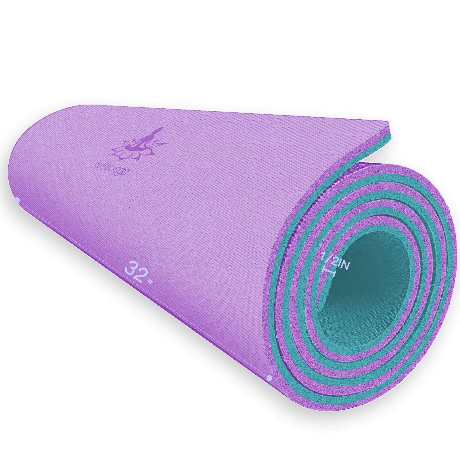 Extra Thick TPE Yoga Mat – 72&Prime;x 32&Prime; Thickness 1/2 Inch -Eco Friendly SGS Cert…