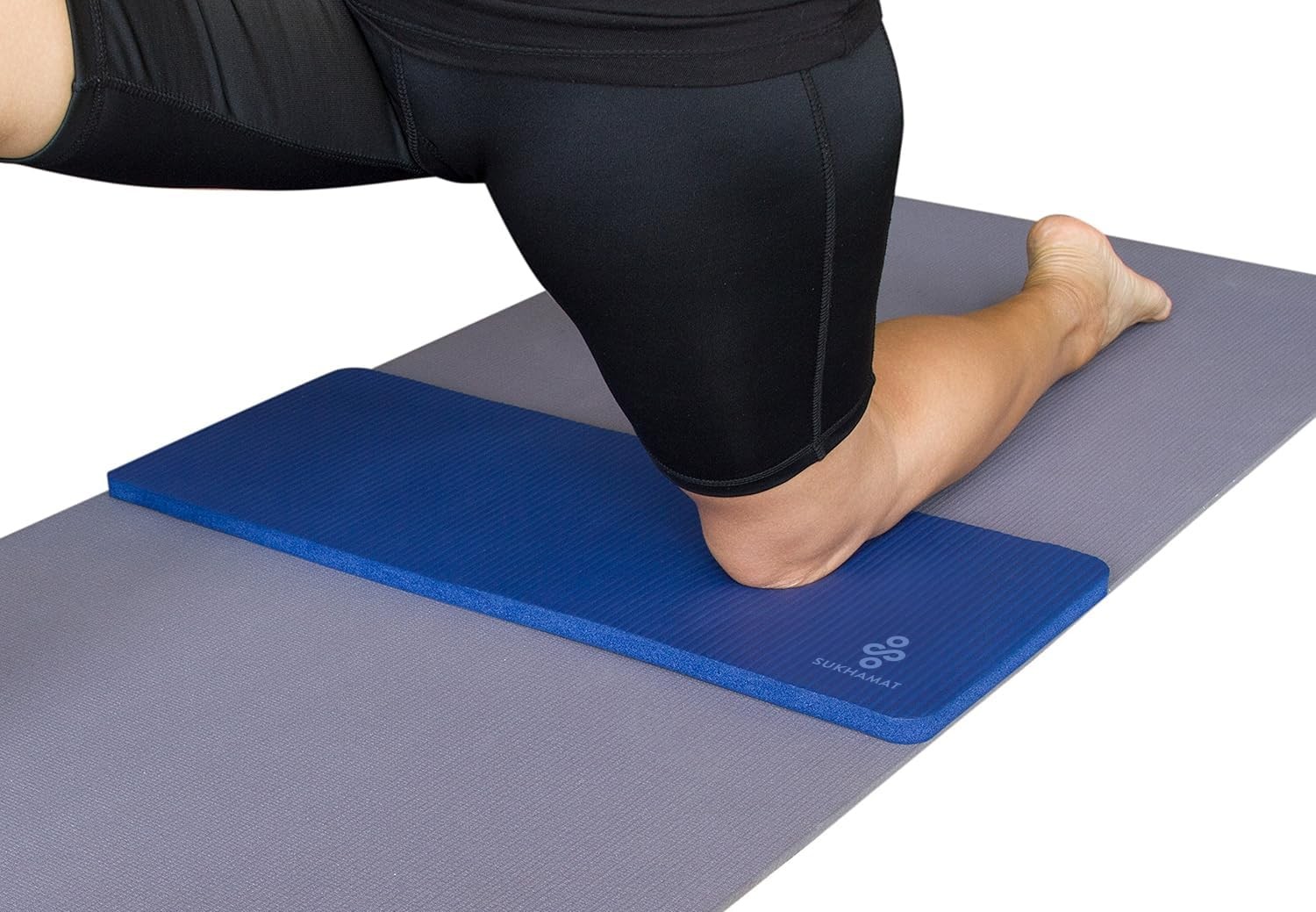 SukhaMat Yoga Knee Pad – NEW! 15mm (5/8&Prime;) Thick – The best yoga 24, Dark Blue