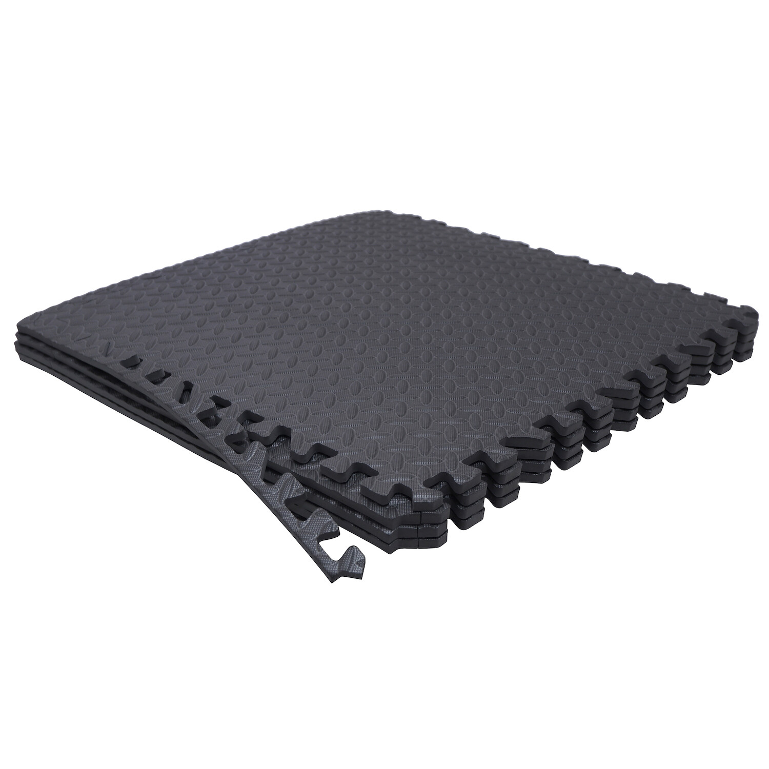 Exercise Mat EVA Foam Interlocking Tiles Gym Flooring Fitness Yoga Workout Black