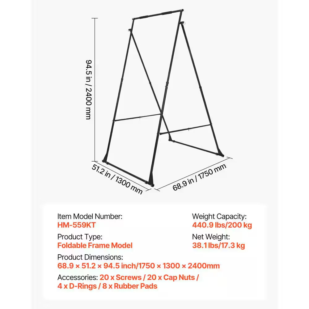 Yoga Stand Frame, Max 440.9 Lbs. Load Swing Stand Triangular Structure Yoga Aeri