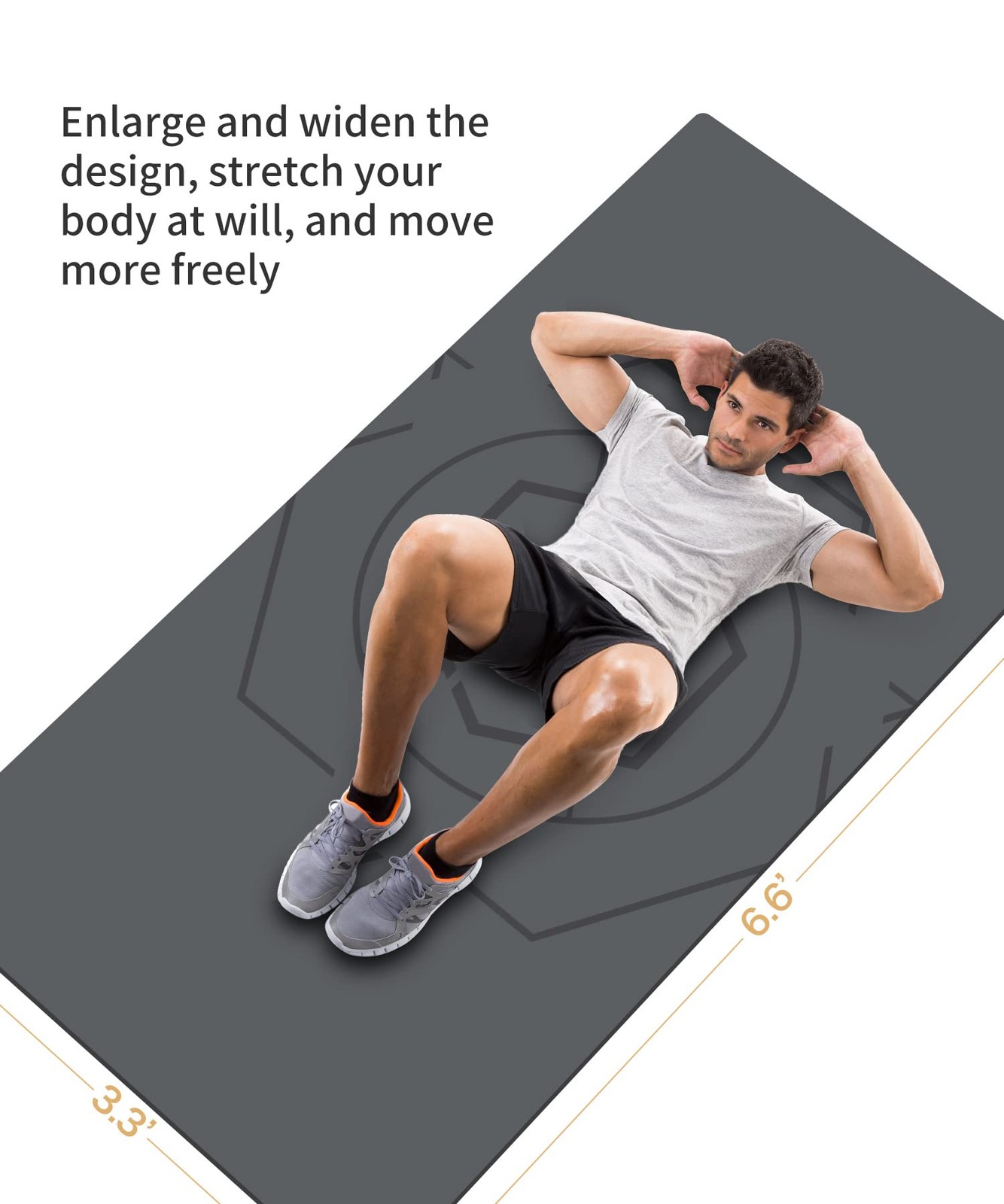 Large Exercise Mat (6&rsquo;x 3&prime;), Extra Wide Workout Mat for Men and Women, Yoga M…