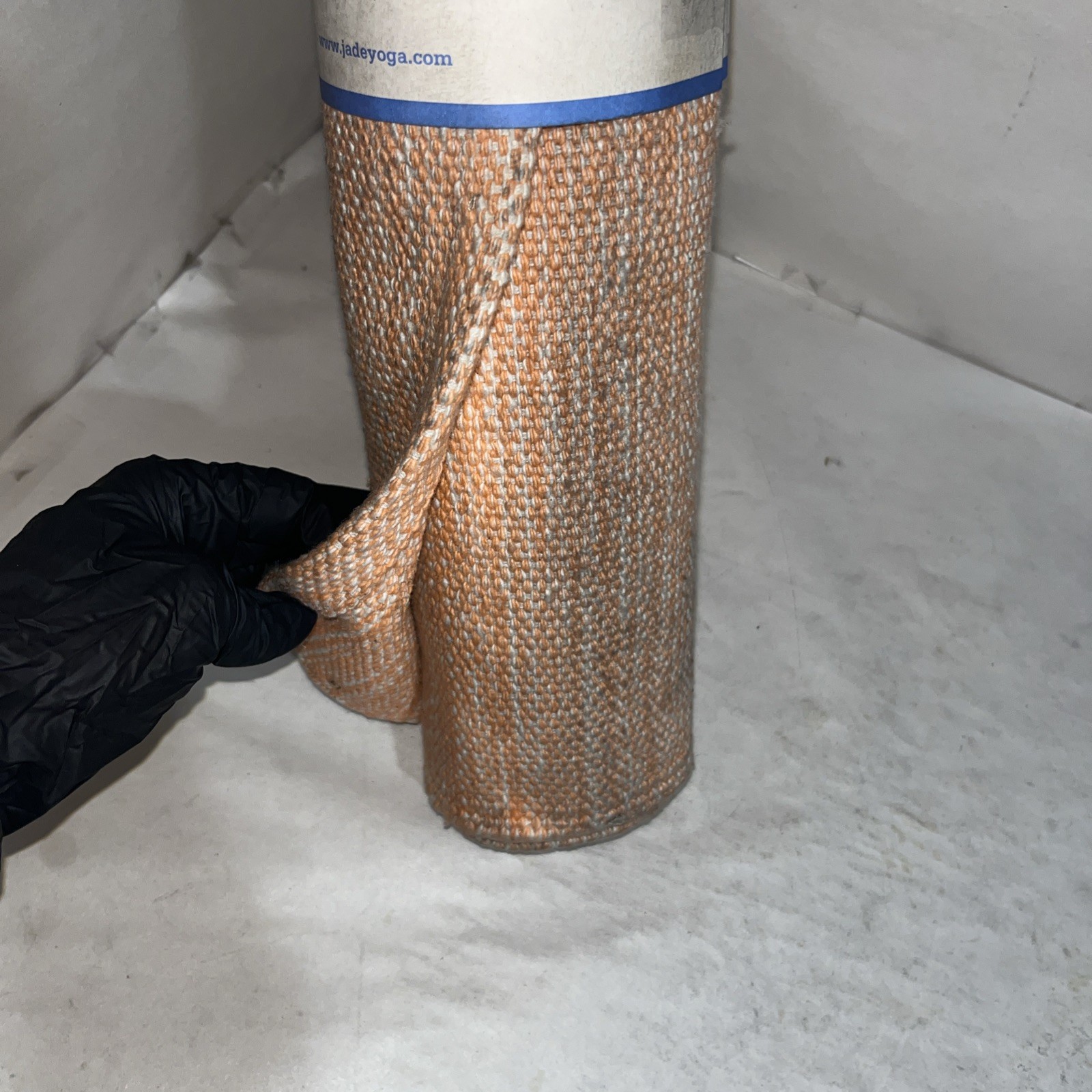 Jade Yoga Orange Organic Cotton Mysore Yoga Mat With Defects