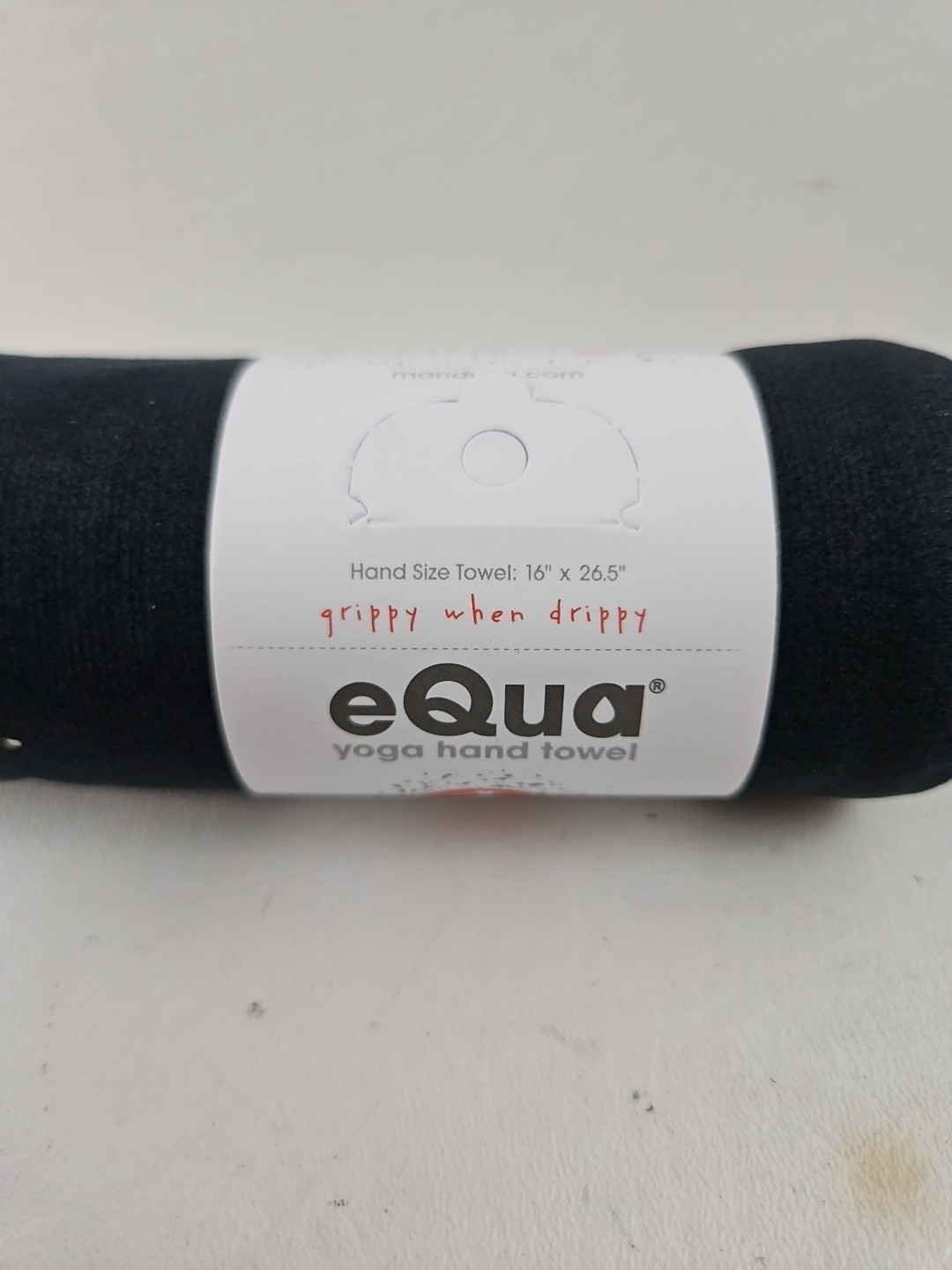 Manduka eQua Yoga Hand Towel Midnight (Navy) Microfiber 16×26.5&Prime; Sweat Activated