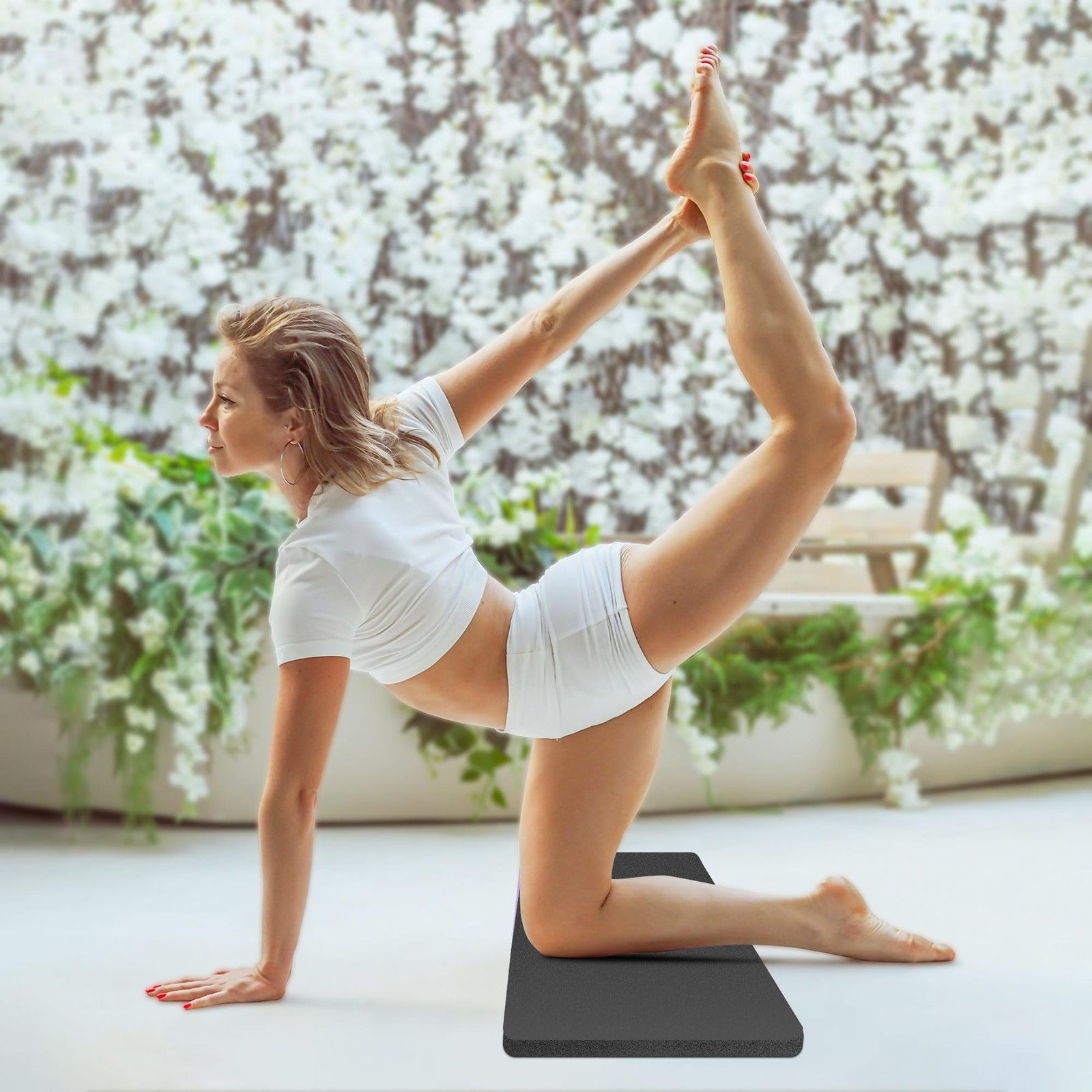 HASSLICKIT Yoga Knee Pad Cushion, 24 x 9.8 x 0.8 in Thick Mini Yoga Mat, Odor…