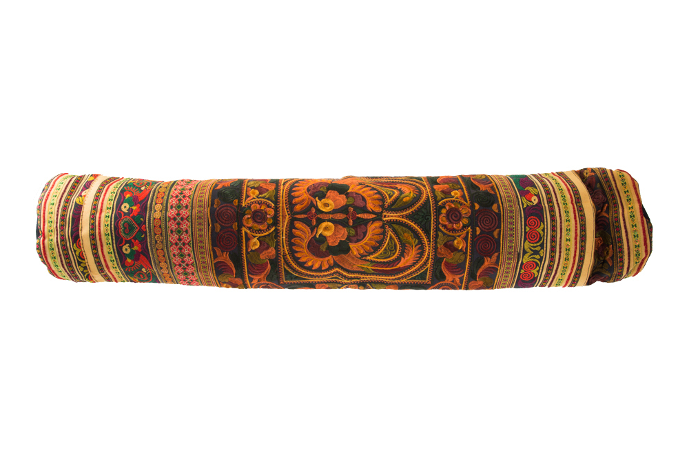 Handmade Fabric Gold Yoga Mat Bag Accessory Carrier Gym Tribal Art Thai Craft