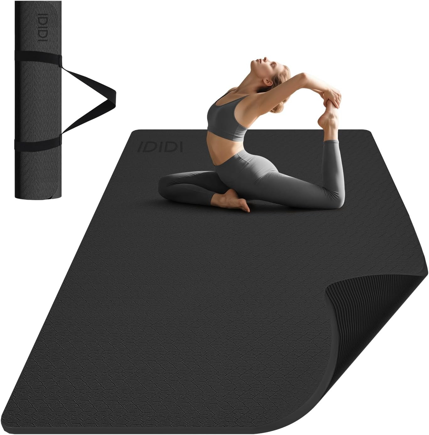 Large Yoga Mat (6&rsquo;X 4&prime;) – Extra Long and Wide Workout Mat for Men and Women,Non-