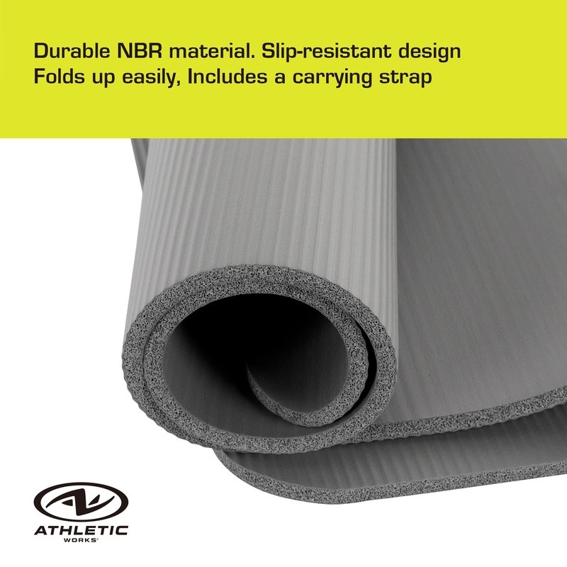 Extra Thick 12mm Non-Slip Fitness Mat Yoga Exercise Folding Portable Trainer New