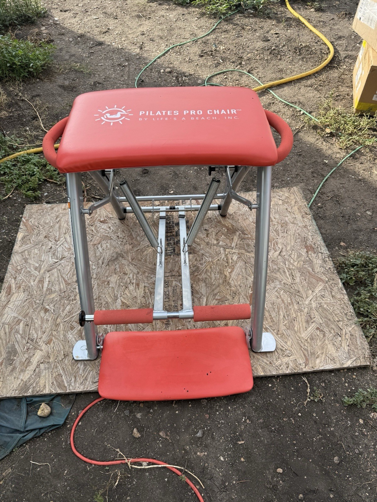 Life&rsquo;s A Beach Pilates PRO Chair Full Workout Machine Red