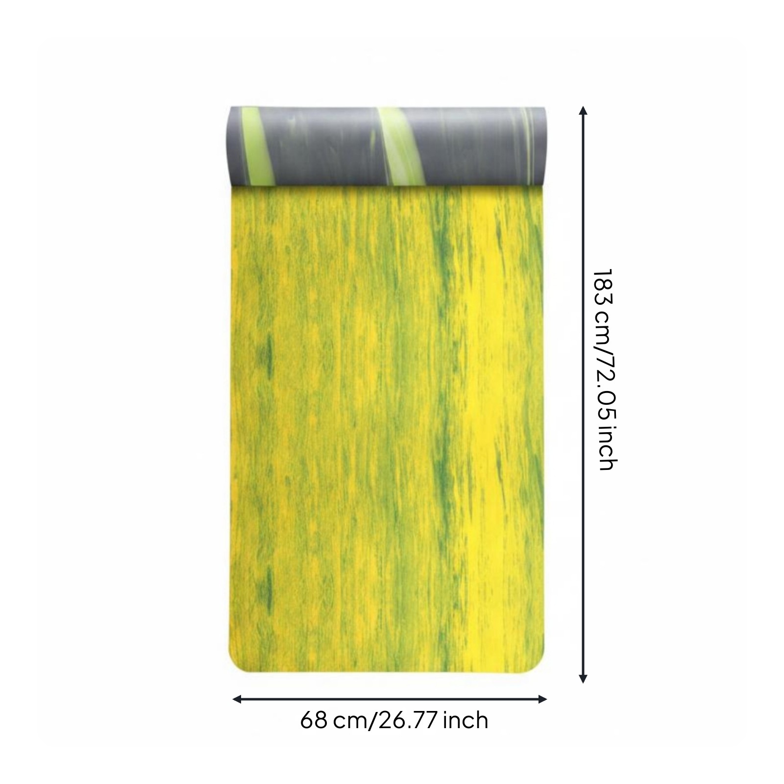 Natural Rubber Exercise Mat Layered Non-Slip Exercise Mat Double-Sided