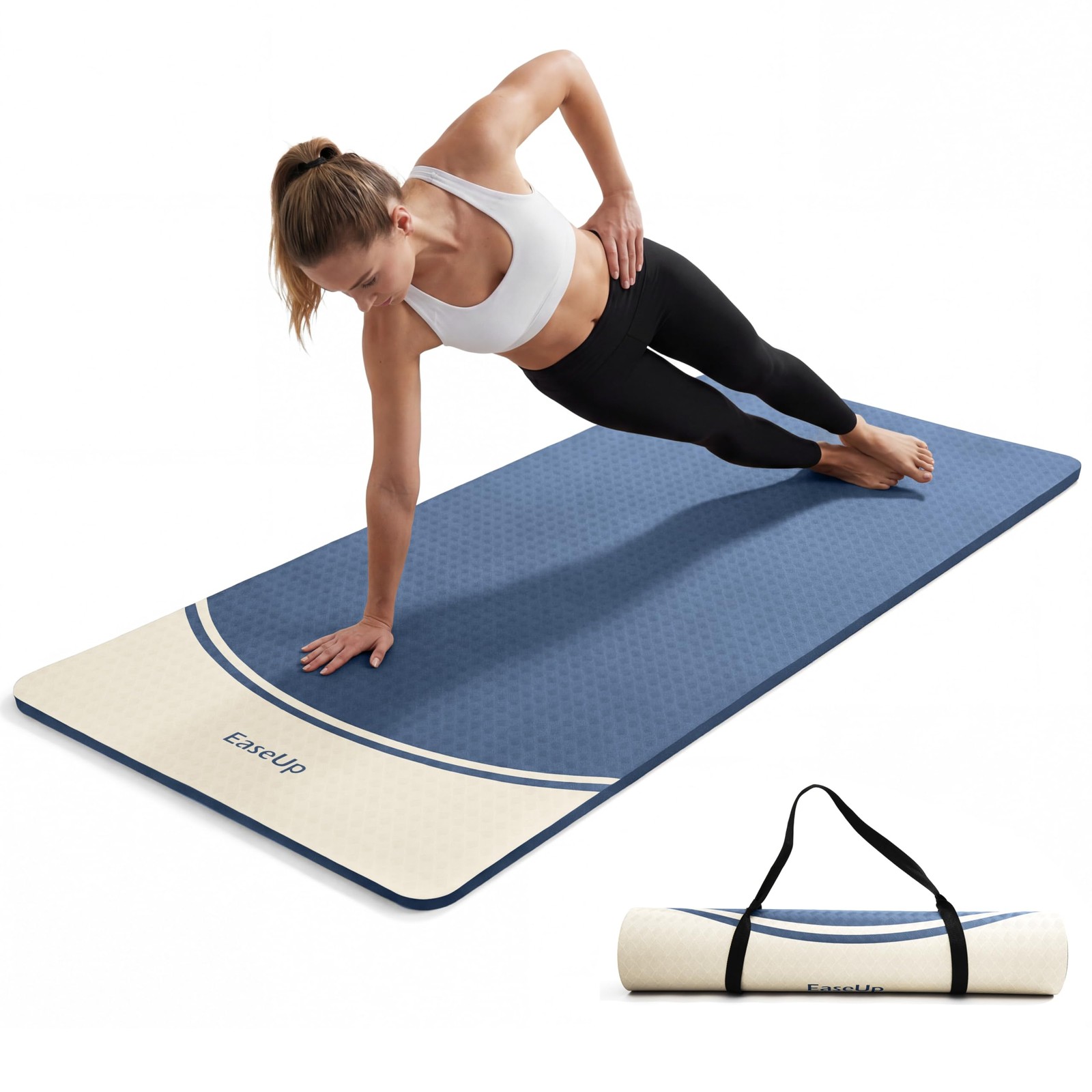 Extra Thick Yoga Mat -2/5 inch (10MM), 72.8×31.5 inches, Blue
