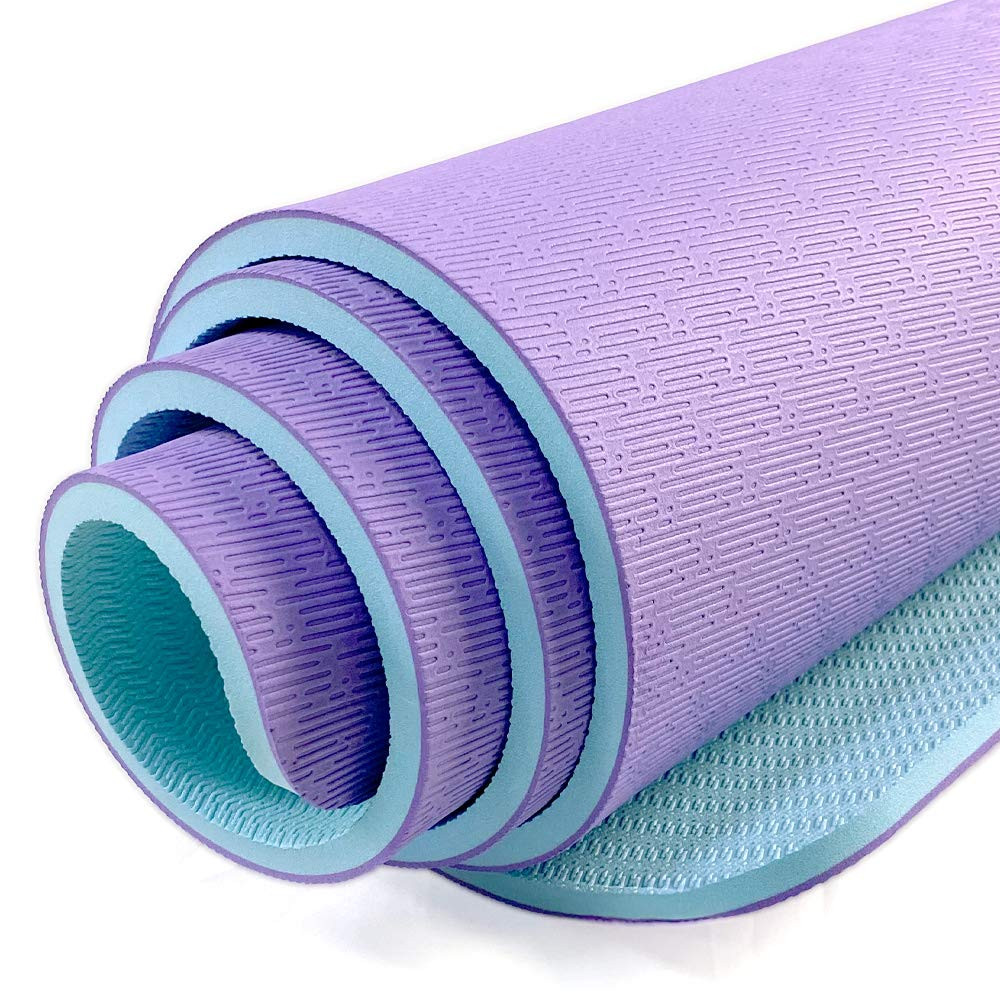Extra Thick TPE Yoga Mat – 72&Prime;x 32&Prime; Thickness 1/2 Inch -Eco Friendly SGS Cert…