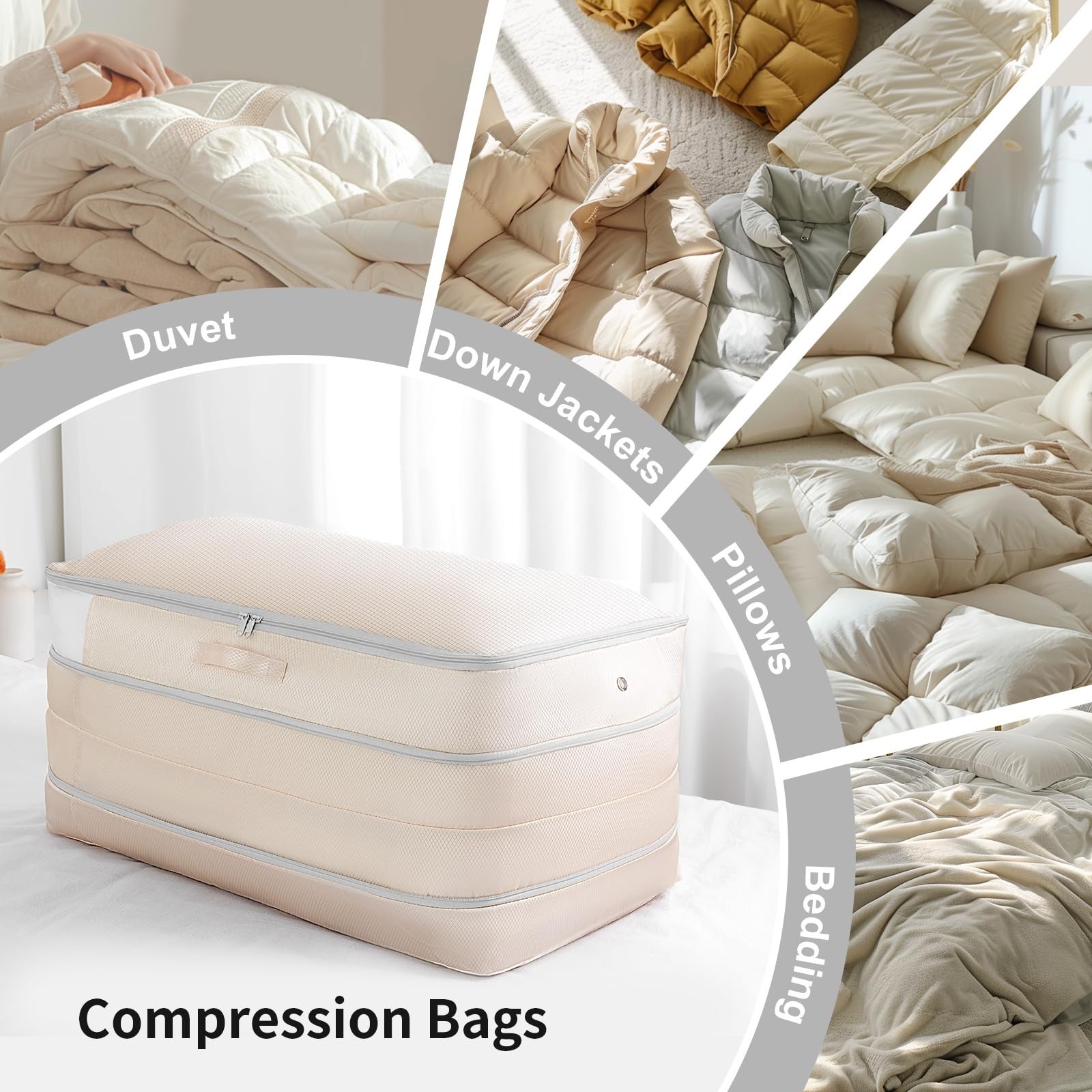 Comforter Storage Bag – Large Capacity Bedding Storage Bags Ultra Space Savin…